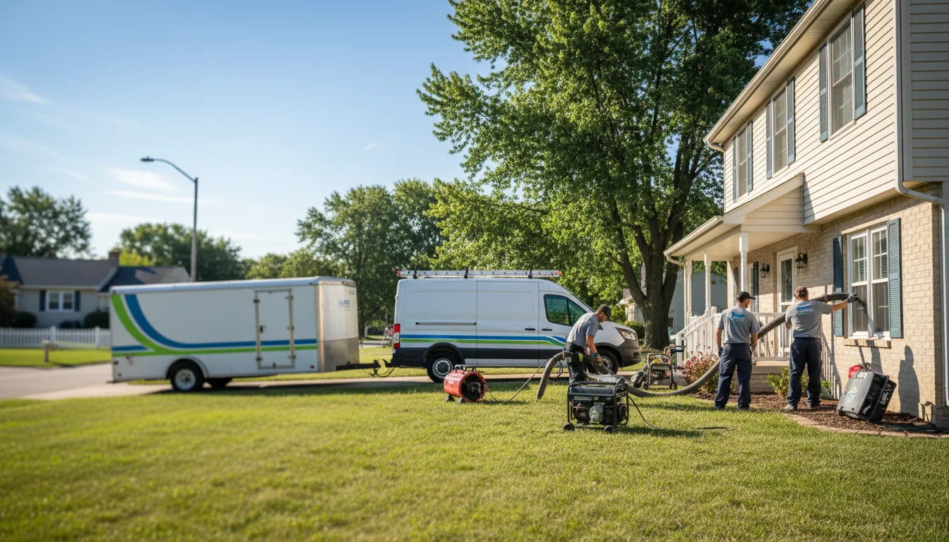 Flooded Basement Restoration And Cleanup With Repair in Lincoln, IL near me